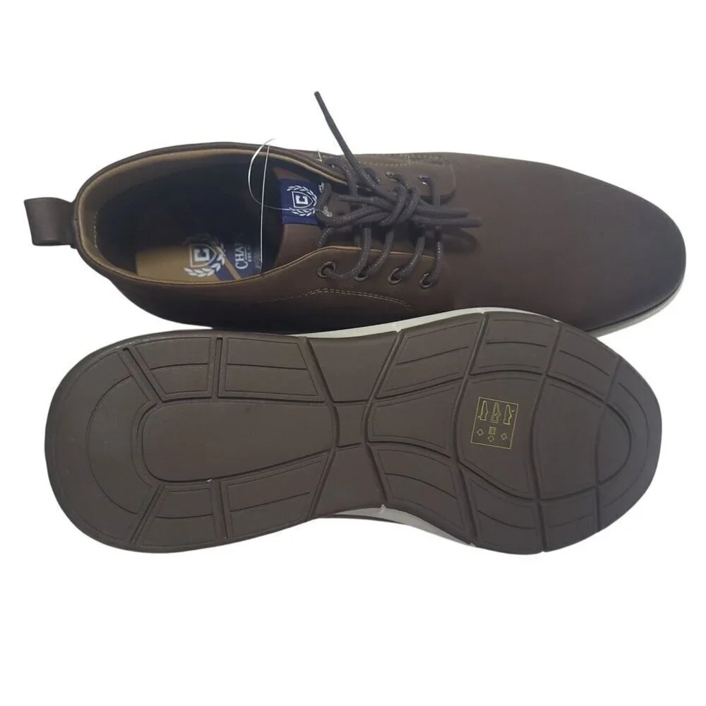 Men's Brown Lace Up Ankle Boots with Rubber Sole, Size 11.5 NWT.